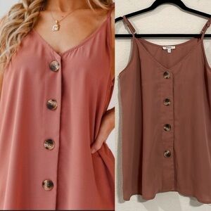 Jodifl Women’s Tank Top Large Mauve Pink Casual Coastal Grandma Contemporary